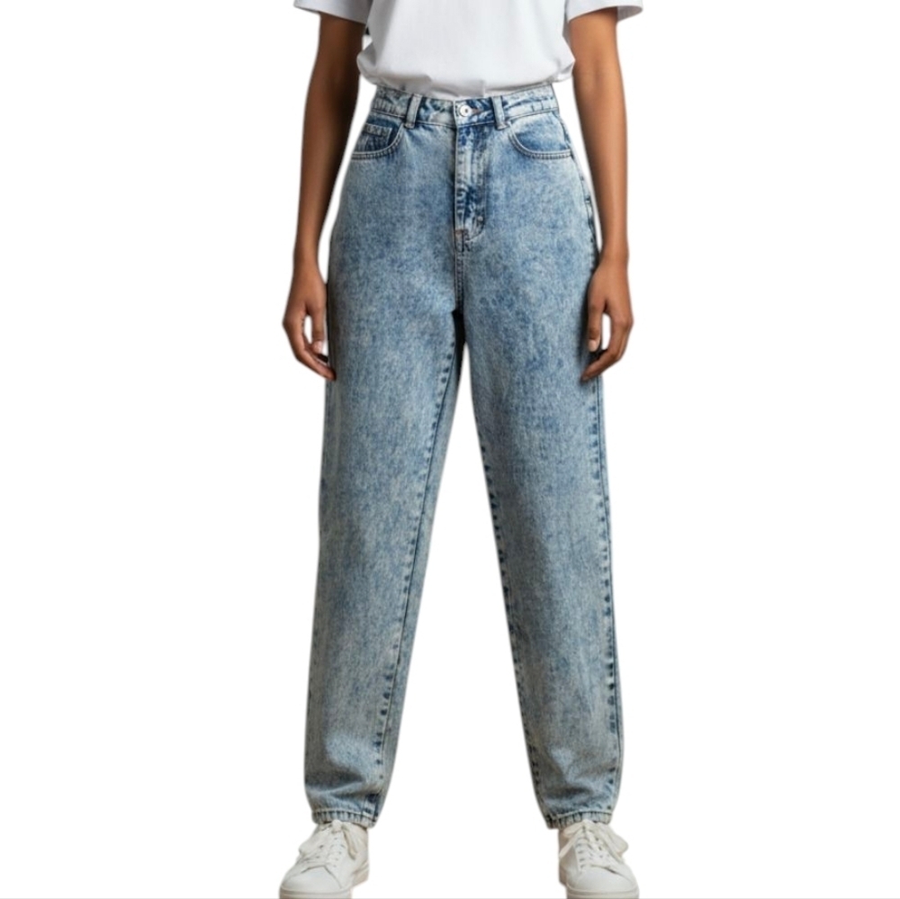 Vtg 80s stonewash jeans Bibi Wear cotton USA Made high waist tapered  w 26 L32